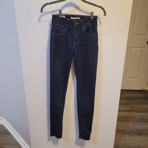 Levis 721 High-rise Skinny Size 25 Dark Was